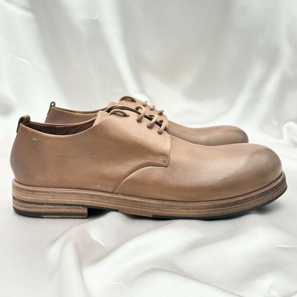 Marsèll Zucca Zeppa Braun Tan Leather Lace Up Derby Shoes Size 46 / 12 US main image 8